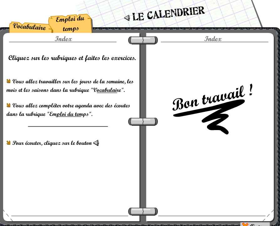 Vocabulaire:calendrier 492345229