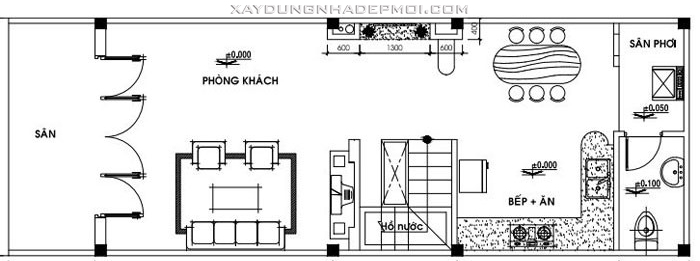 Mọi người ai có mẫu mặt tiền nhà cấp 4 đẹp đẹp theo bản vẽ này cho em xin ạ Ban-ve-nha-cap-4-co-gac-lung-4x16-m2