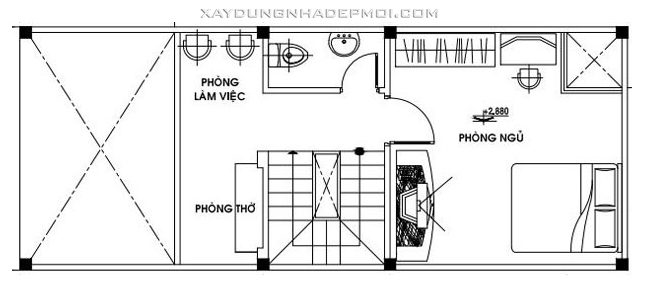 Mọi người ai có mẫu mặt tiền nhà cấp 4 đẹp đẹp theo bản vẽ này cho em xin ạ Tang-lung-nha-cap-4-co-gac-lung-4x16-m2-e1496302737796