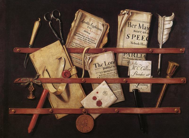 Nature morte aux outils de barbier (ou de toilette) vers 1660 Collier