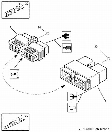 [FICHE PRATIQUE] les connecteurs de la 405 T_957_male_femelle_2.8mm