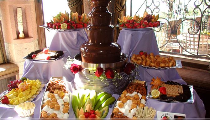 Pista de baile Chocolate-fountain-buffet
