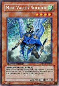 Top 10 Tuner Monsters in Yugioh Part 1 Yu-gi-oh-mist-valley-soldier-206x300