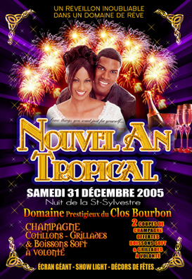 NOUVEL AN TROPICAL LE 31 DECEMBRE DANS DOMAINE PRESTIGIEUX 31DEC2005afficheLIGHT