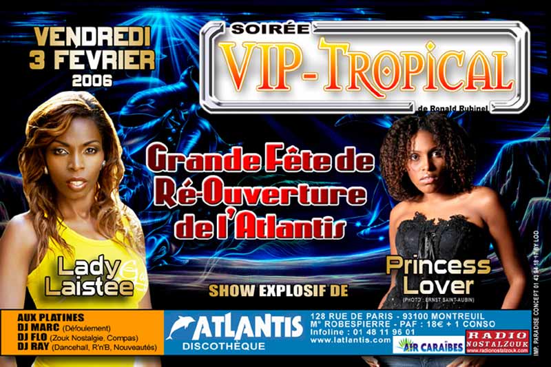 VENDREDI 3 FEV. VIP-TROPICAL A L'ATLANTIS (Nouvelle adresse) ATL-3-FEVRIER-light