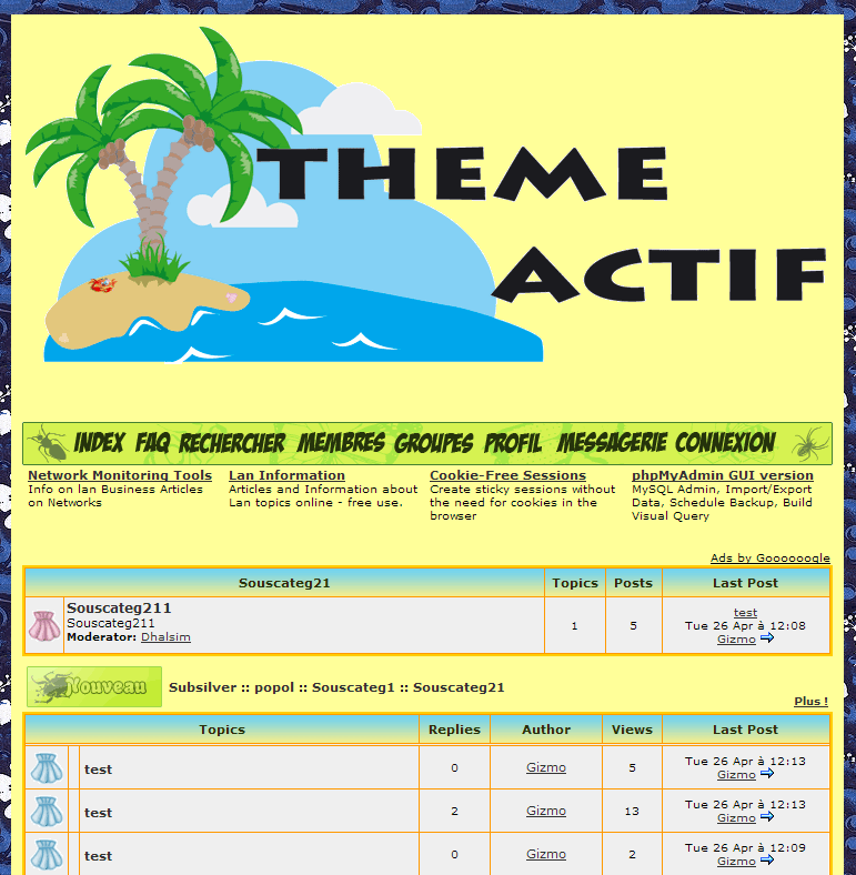 Thème du Forum Preview