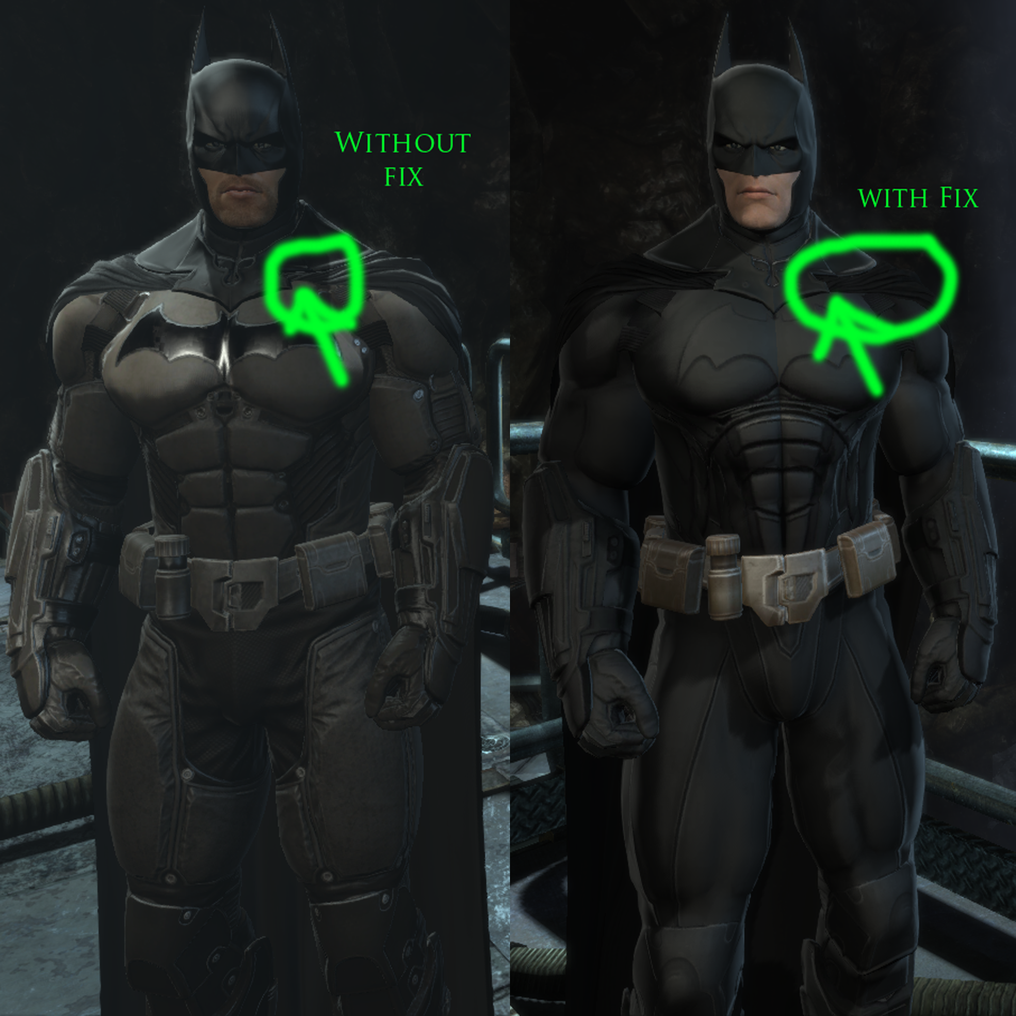 Original Arkham City Batsuit - No Damage [Batman: Arkham City] [Mods]