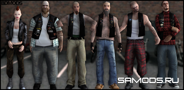 [PACK Low Poly] Skin Pack Bikers [REL] 1445604714-bikers