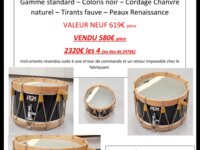 Vente tambours neufs