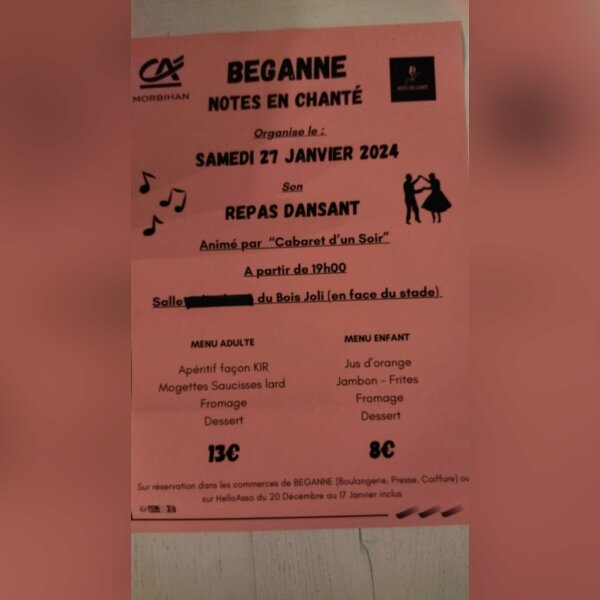 BÉGANNE (56): Repas dansant - img