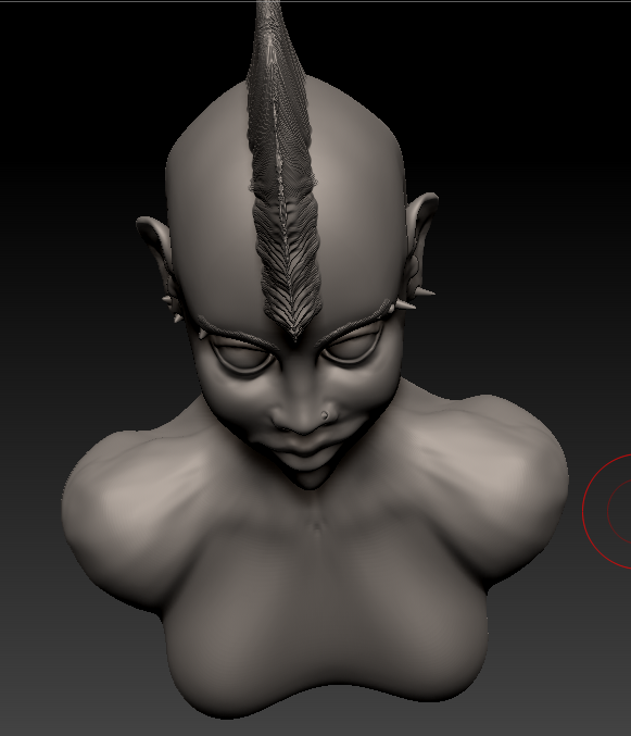 3D avec Zbrush visage humain 139050punkettedessus