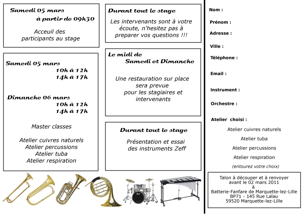 Stage de Batterie-Fanfare 05 et 06 Mars 2011 - Marquette-lez-Lille 178445tractstageBFmars2011rectoreduit