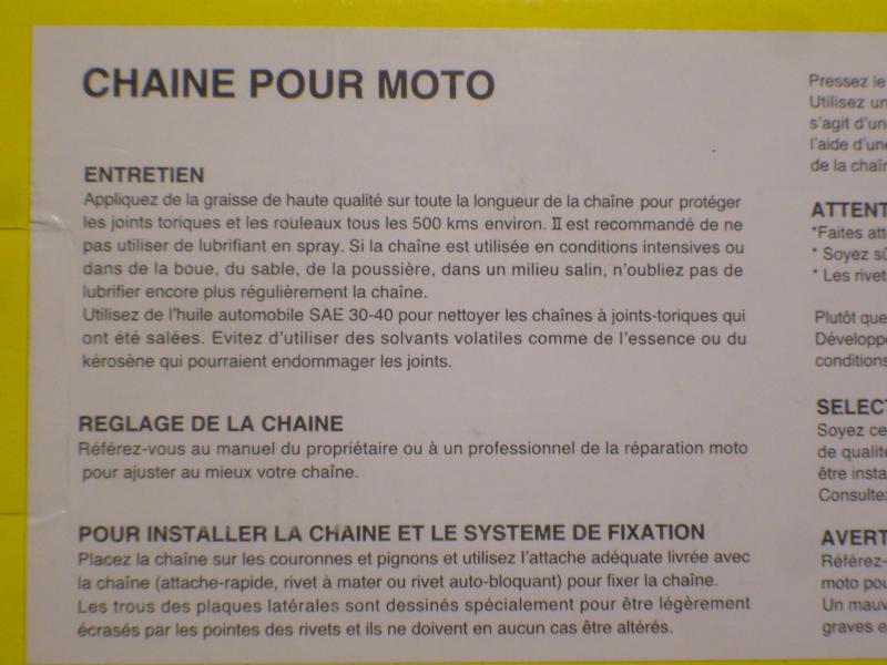 De l'usage de l'huile ou graisse pour la chaine... - Page 2 272635S7000477