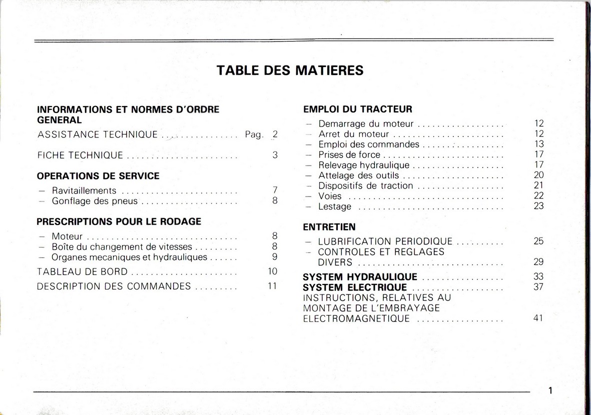 DOCUMENTATION MICROTRACTEURS 1400E  1600D 1800D 45414img009