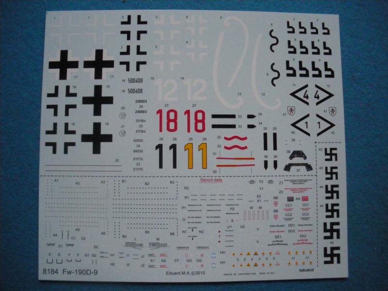 Fw-190 D9   Eduard-ProfiPACK  1/48ème 522879stencils