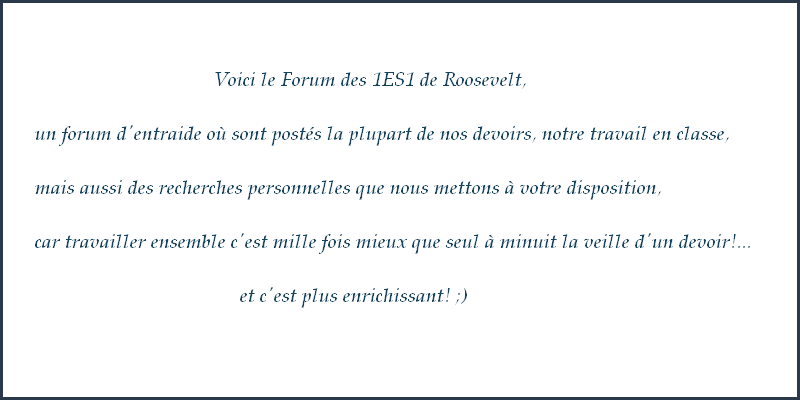 Forum Francais Roosevelt 1ère Es1 125624Sanstitre2