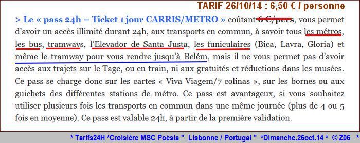  Croisière MSC Poésia Lisbonne 26Oct.14 126334Tarifs24H