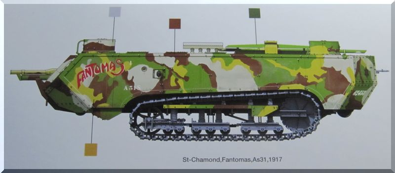 Le Saint Chamond - Takom - 1/35ème - 2ème MAJ et peinture du chassis le 05/01/2014 en page 3 136713fantomas