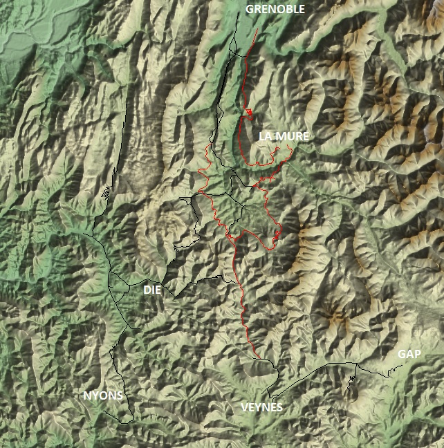 Mapa de Rhone-Alpes | Un Proyecto PCM France 144795TRIEVESBUECH