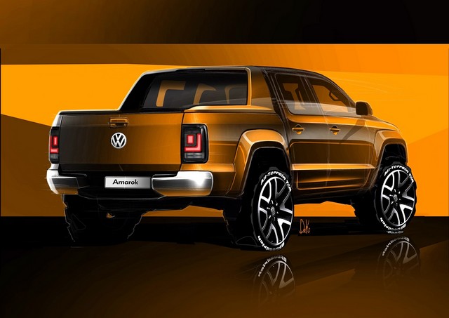 Le nouveau pick-up premium Amarok inspiré du dernier design Volkswagen  197418mdamarokskizzeheck