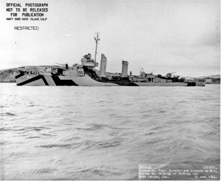 USN DESTROYERS CLASSE MAHAN 215266USSFlusserjuin1944