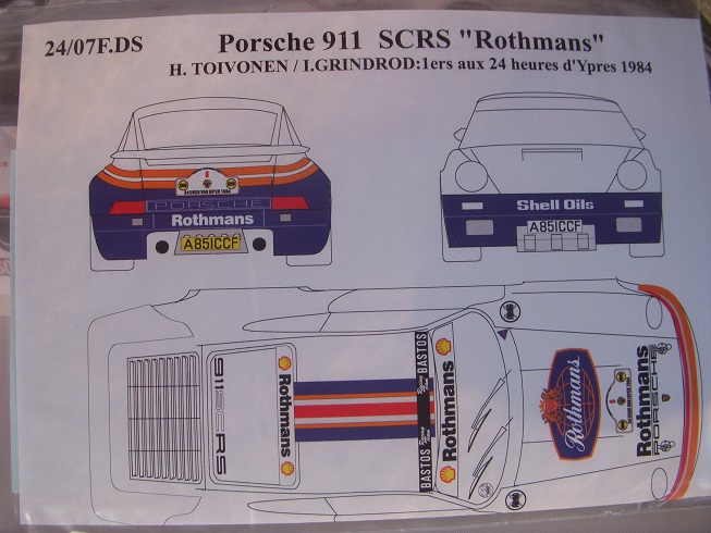 Porsche 911 SC RS groupe B rothmans 227343594