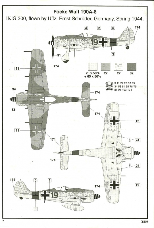 [ Airfix ] FW 190 A8 1/48 241594FW190A8Airfix148009