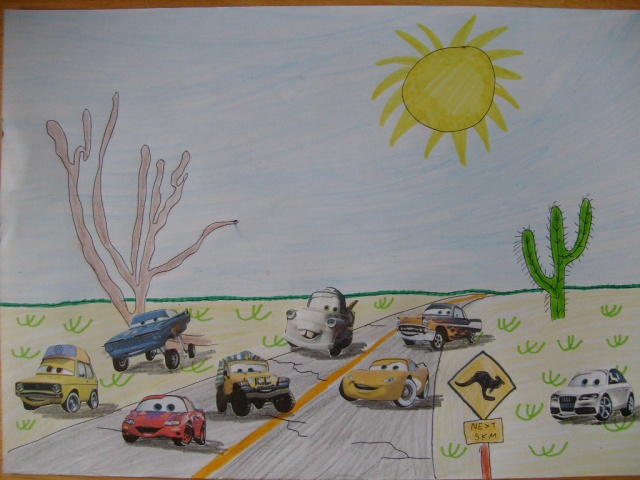 [Dessins] Mes dessins de débutant sur le monde de Cars  285386Photo013