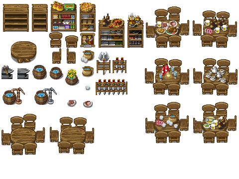 [VX][Thème Taverne] Tilesets 303413Furniture8vs2byLunarea