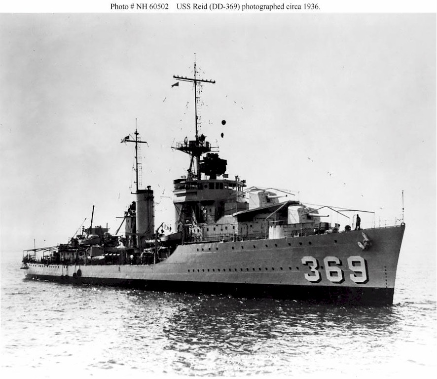 USN DESTROYERS CLASSE MAHAN 313911USSReid1936