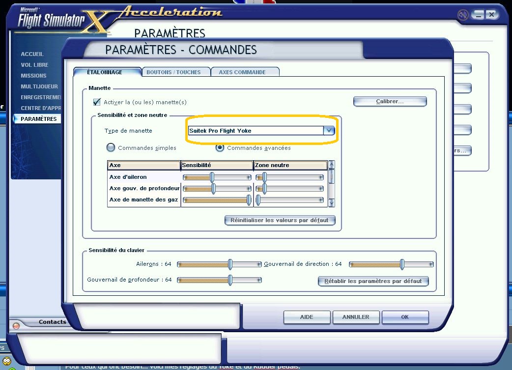 [Partage] Mon étalonnage Yoke et Rudder pedals de chez Saitek 342914252