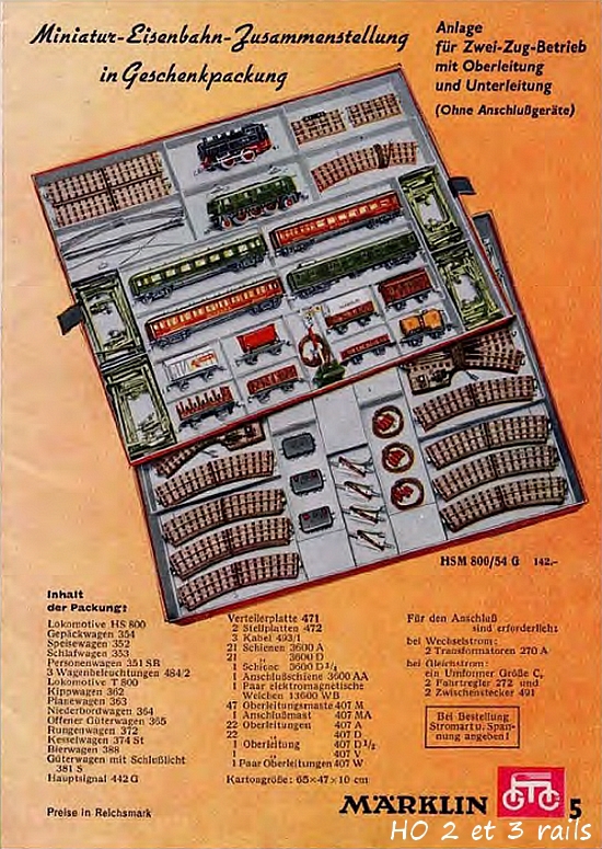 Coffrets Märklin 1936 - 1968 (rouges, noirs, verts ou bleus) 376209Marklincatalogue1939coffret1R