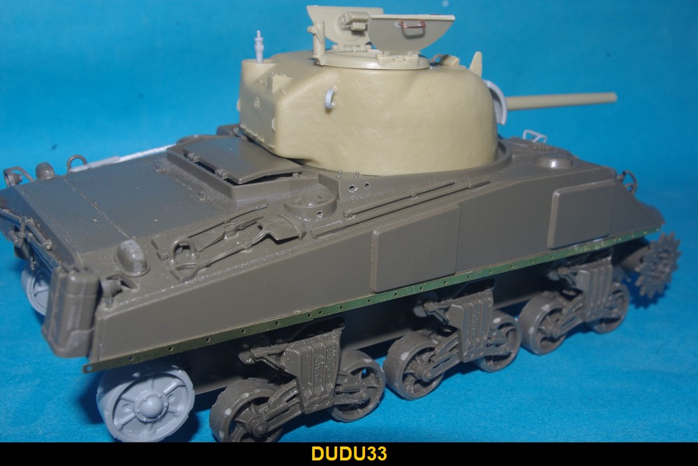 Sherman M4 Normandie Tamiya et tourelle Verlinden 1/35 383810IMGP0429