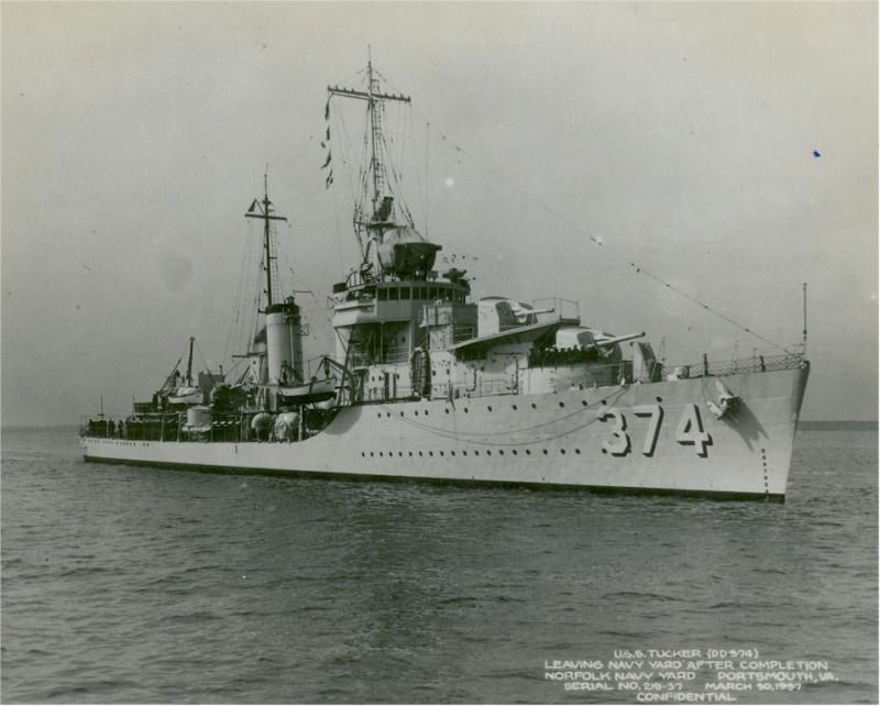 USN DESTROYERS CLASSE MAHAN 393658USSTucker1937