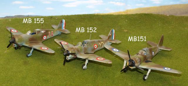 1/72 Scratch Bloch MB155-152 et 151 FINIS  394924MB066