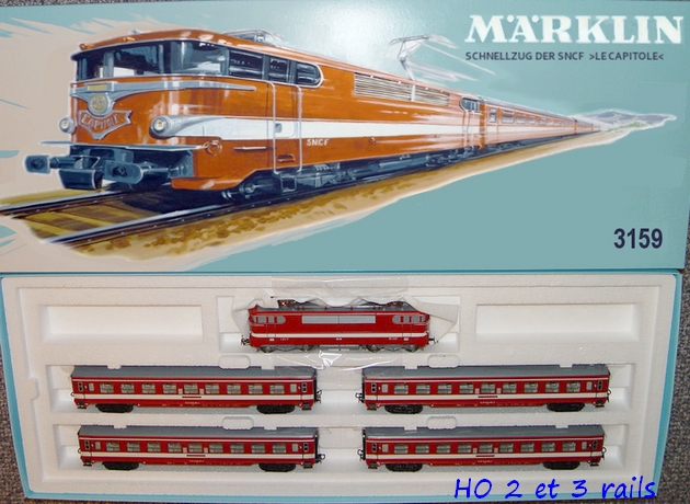 Coffrets Märklin 1936 - 1968 (rouges, noirs, verts ou bleus) 407502Marklinzugpackungcapitole31591971R