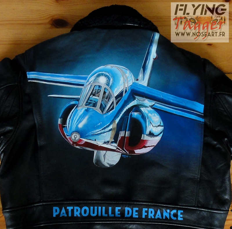 Blouson peint "patrouille de france" 422284blousonpatrouilledefranc