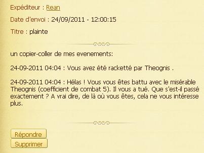 Theognis - (TOP ) brigandage et récidive -  Argonne - 24/09/1459  476297plaintedeREAN