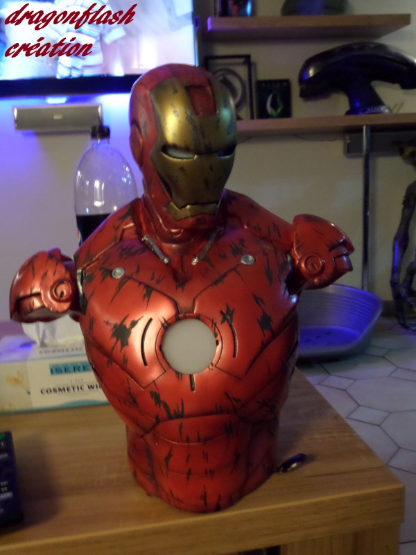 dragonflash création : buste iron man 1/2  (+-40 cm de haut) le final 4883305240