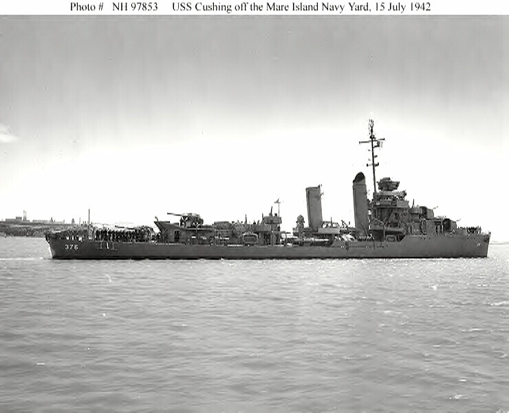 USN DESTROYERS CLASSE MAHAN 494484USSCushing15071942