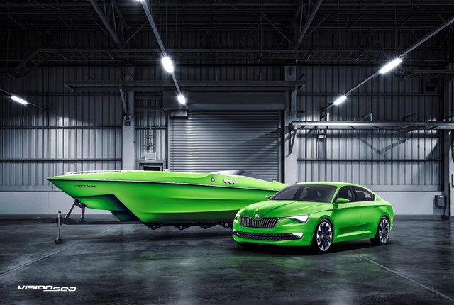 ŠKODA se lance à l'eau avec le VisionSea ,son premier bateau sport 523799VisionSea