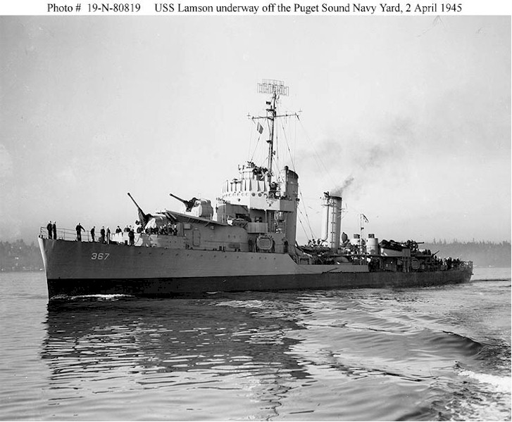 USN DESTROYERS CLASSE MAHAN 543968USSLamsonavril1945