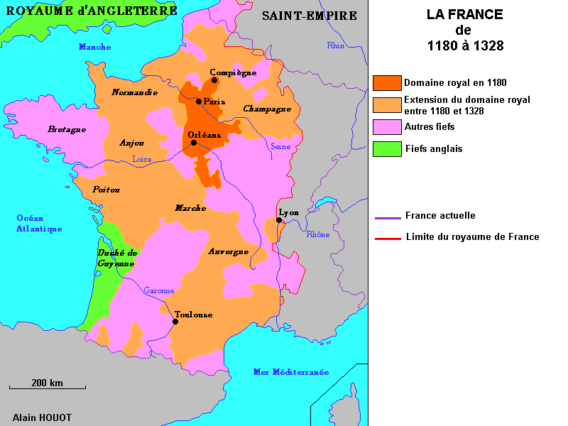 ♔ LA FRANCE DE 1315 583306cartedeFrancede11801328