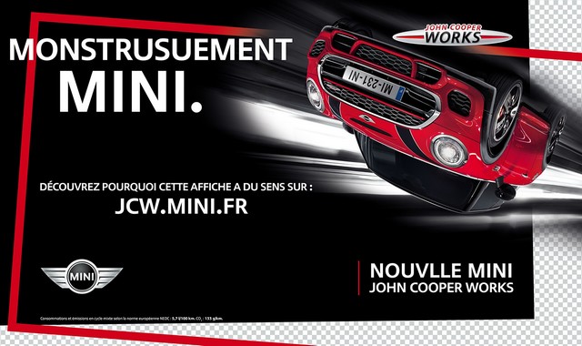 MINI France présente la 1ère campagne de publicité embarquée à l’occasion du lancement de la nouvelle MINI John Cooper Works 586404P90182843