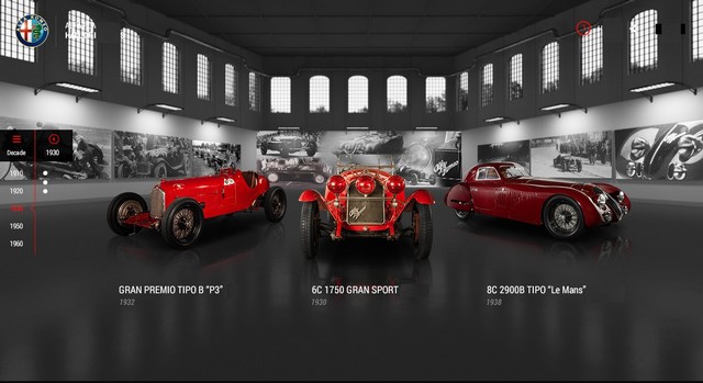 Alfa Romeo ''Hall of Legends'' : un voyage virtuel parmi les icônes de la Marque 591753141027HallofLegends02