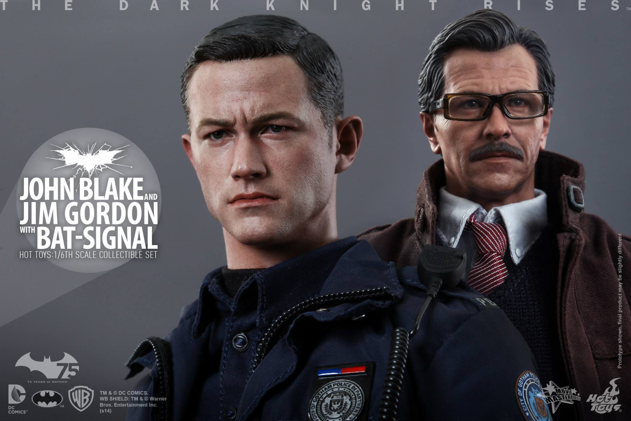 HOT TOYS - TDKR - John Blake and Jim Gordon with Bat-Signal 608508108