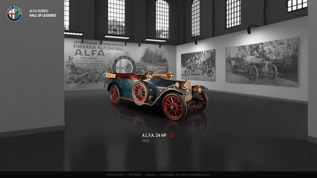 Alfa Romeo ''Hall of Legends'' : un voyage virtuel parmi les icônes de la Marque 640468141027HallofLegends03