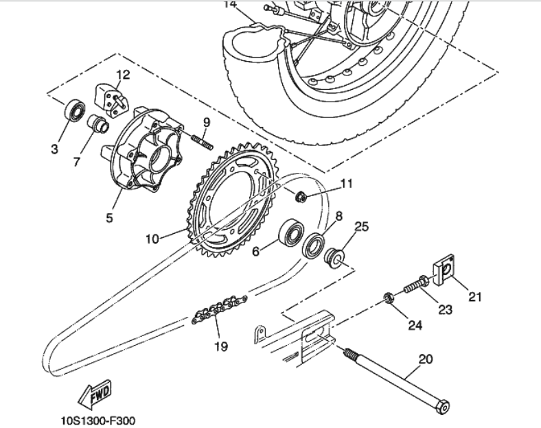 Jeu au niveau du porte couronne 644361XTX