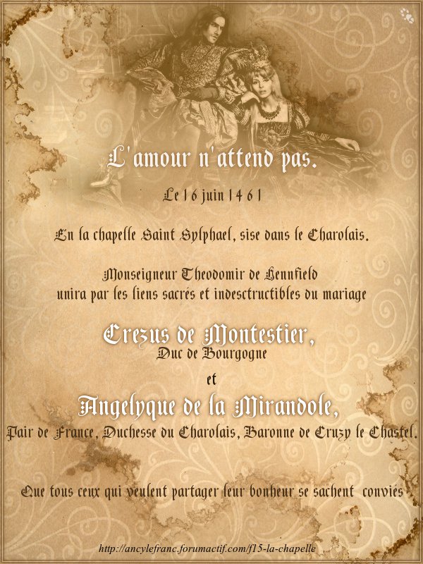 Mariage de Crezus et d'Angelyque 668007fairepart