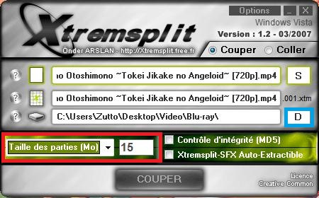 Couper/Coller avec Xtremsplit  691073Xtrem2v2